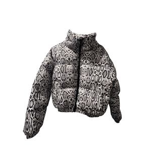 Animal print puffer oversize